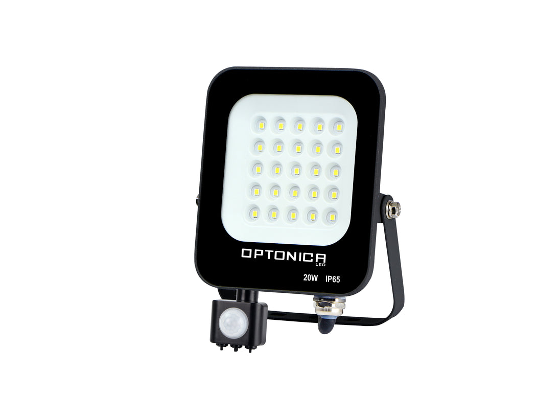 LED SMD Floodlight Black Body IP65 With Sensor