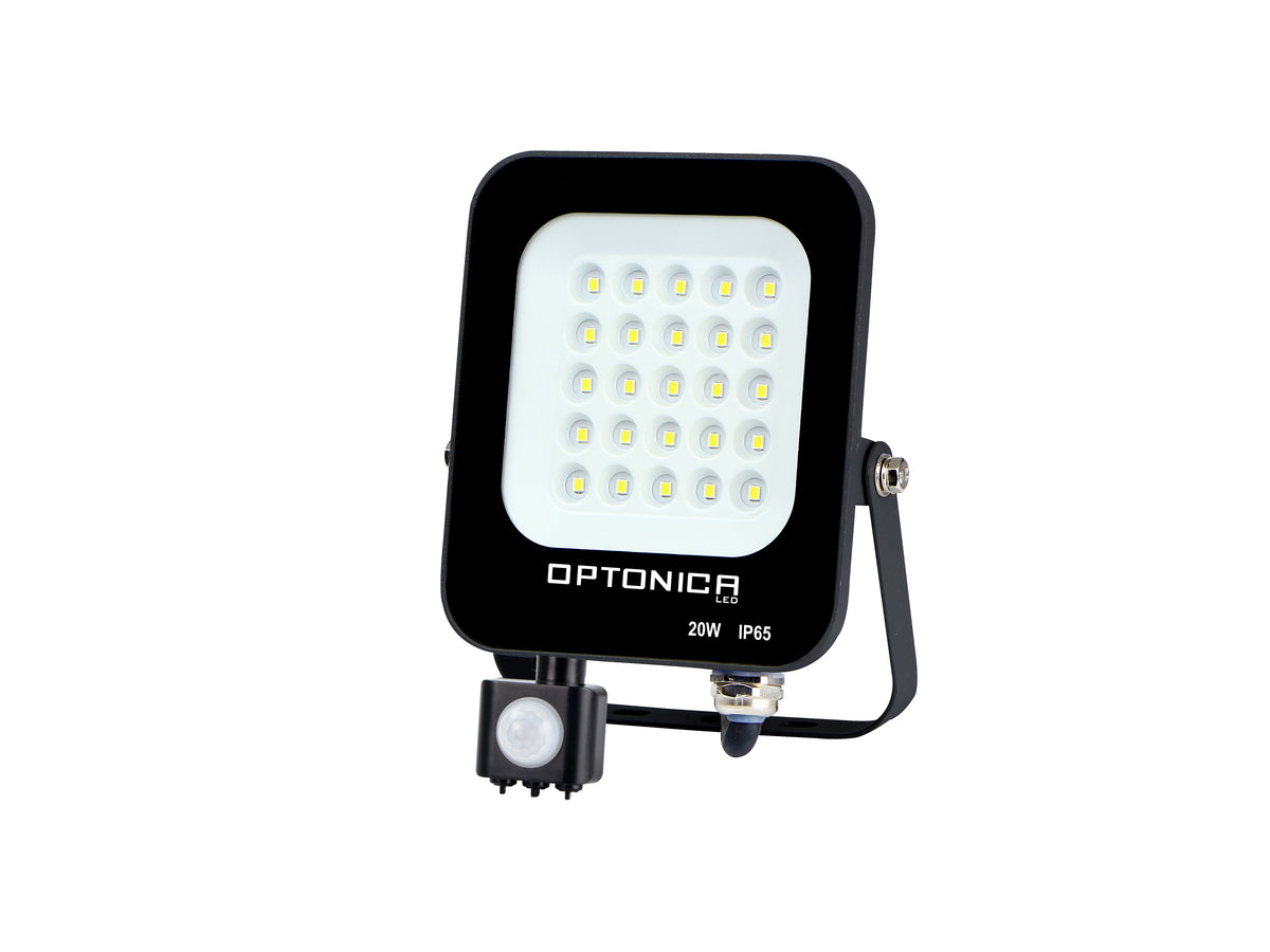 LED SMD Floodlight Black Body IP65 With Sensor