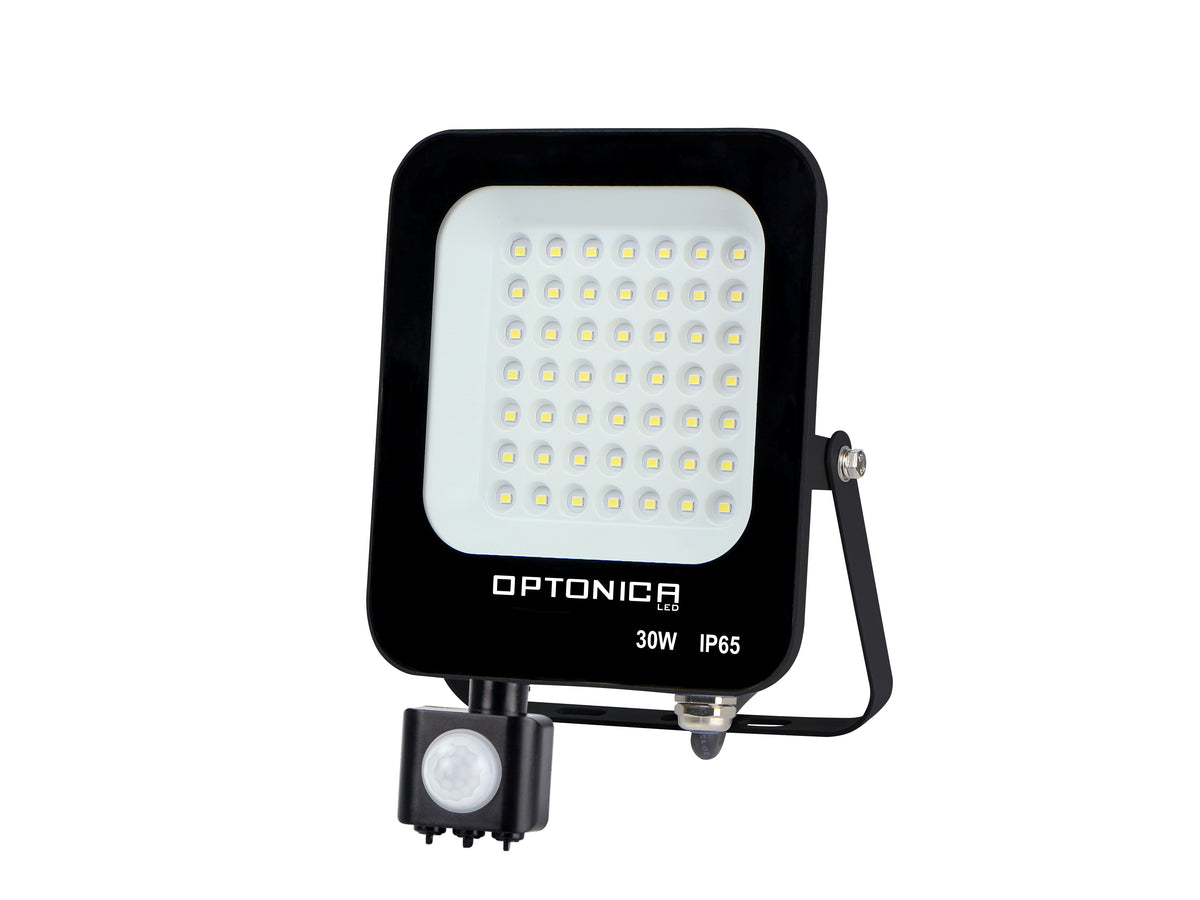 LED SMD Floodlight Black Body IP65 With Sensor