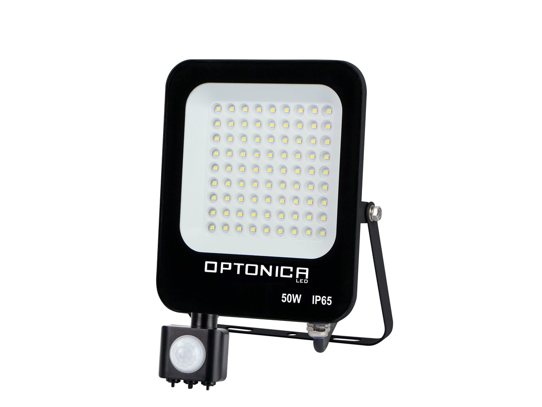 LED SMD Floodlight Black Body IP65 With Sensor