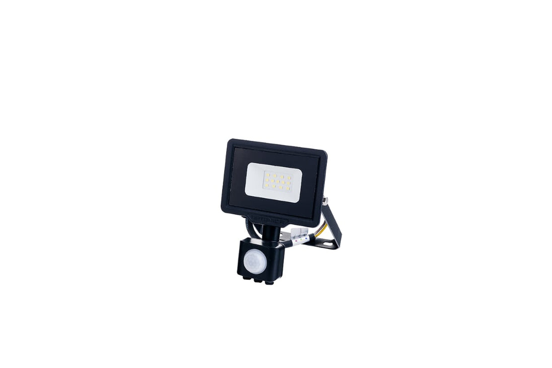 LED SMD Floodlight Black City Line With PIR Sensor