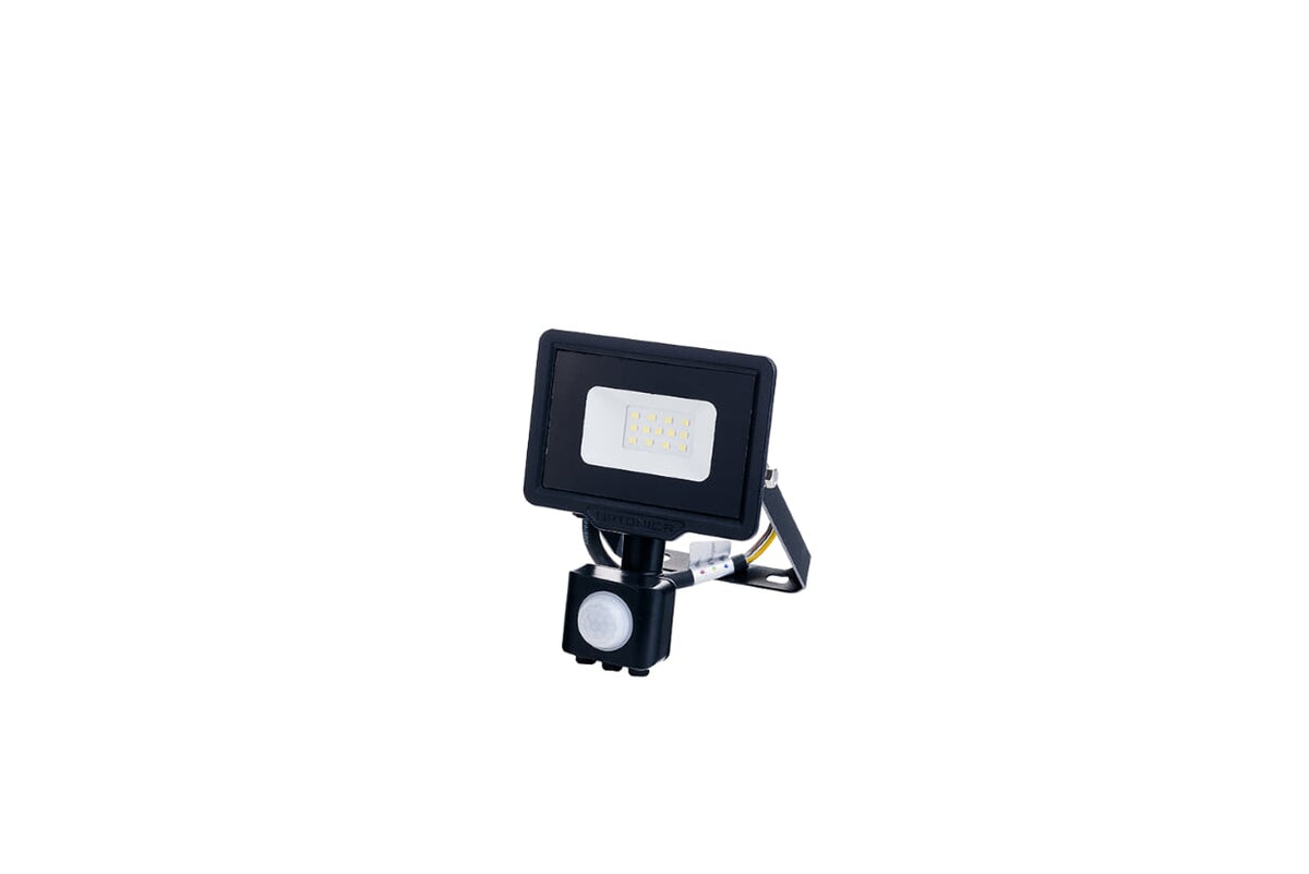 LED SMD Floodlight Black City Line With PIR Sensor