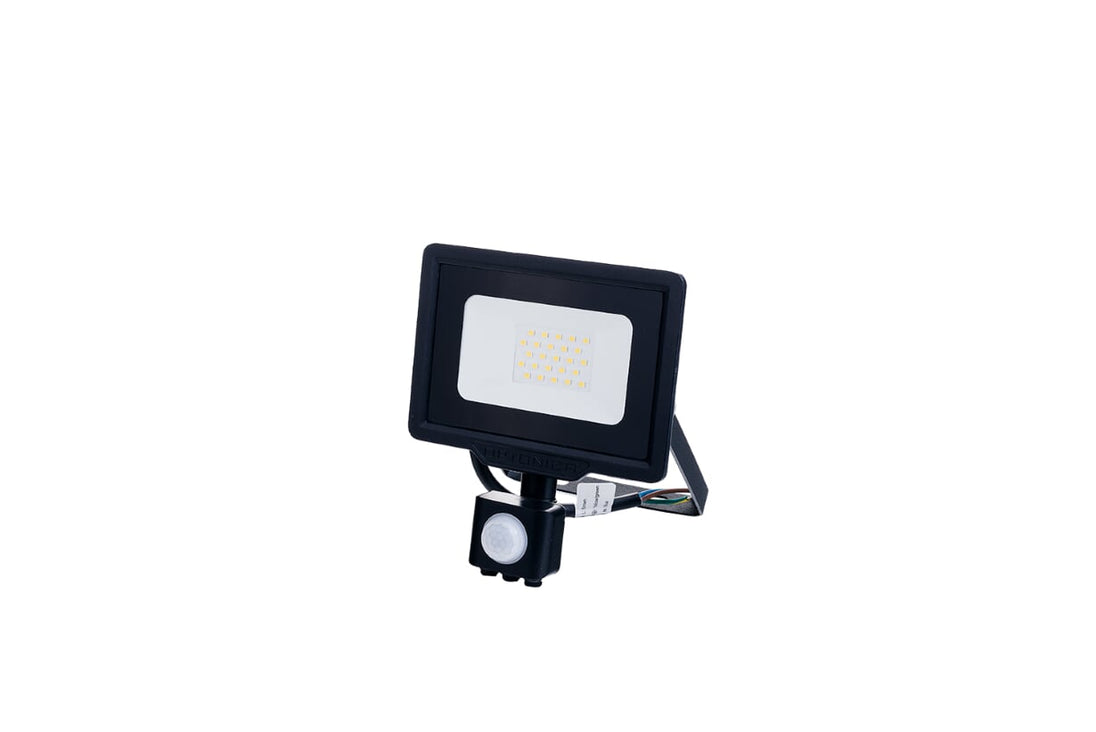 LED SMD Floodlight Black City Line With PIR Sensor