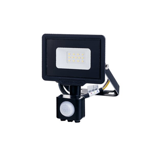 LED SMD Floodlight Black City Line With PIR Sensor Cable 70 cm
