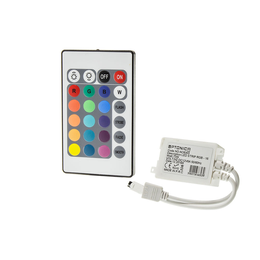 LED Strip Controller With Remote 16 Buttons
