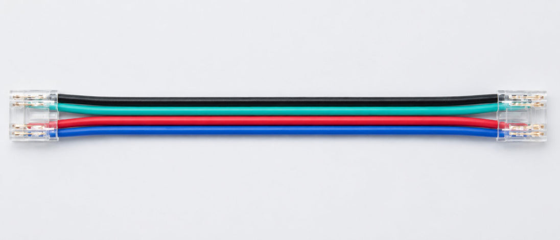 Fasten 2 Connector with Wire in the Middle for 10mm COB RGB SKU:4965