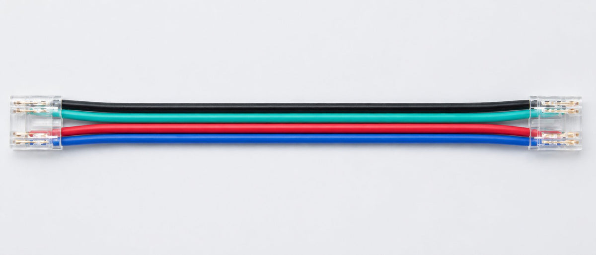 Fasten 2 Connector with Wire in the Middle for 10mm COB RGB SKU:4965