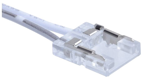 One End Connector White Wire 8mm For COB Strip