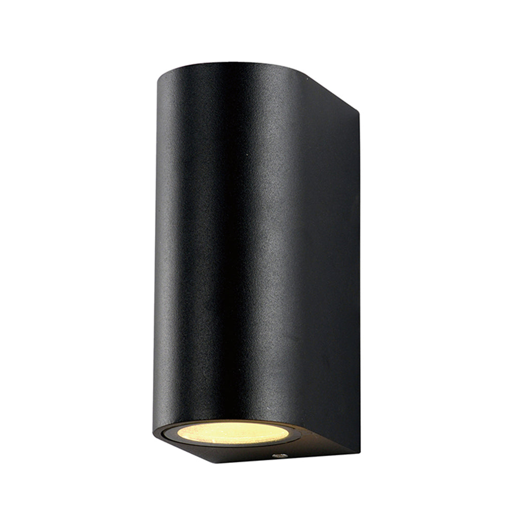 WALL LAMP ALUMINIUM BLACK BODY 2xGU10 SOCKET