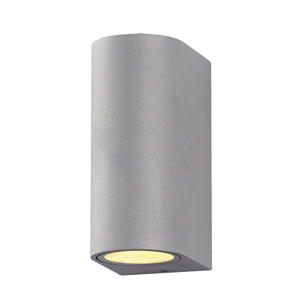 WALL LAMP ALUMINIUM SILVER BODY 2xGU10 SOCKET