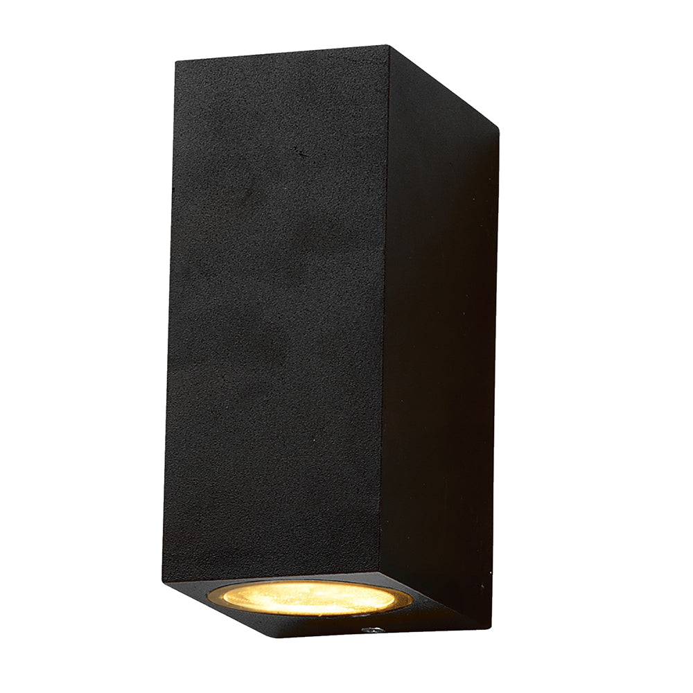 WALL LAMP ALUMINIUM BLACK BODY 2xGU10 SOCKET