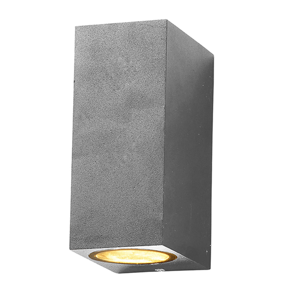 WALL LAMP ALUMINIUM SILVER BODY 2xGU10 SOCKET