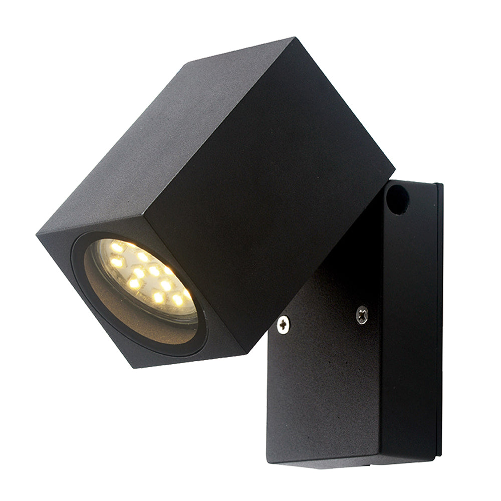 Wall Lamp Black Body GU10 Socket Aluminium