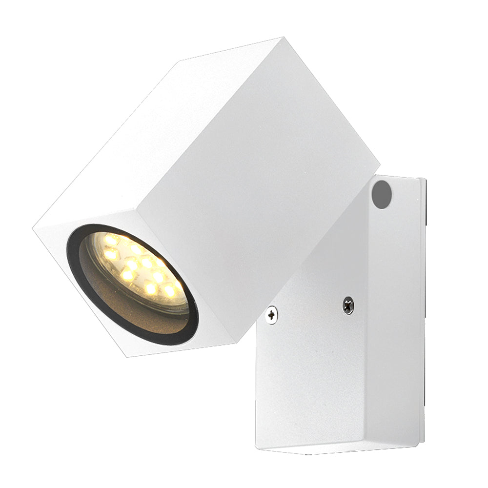 Wall Lamp White Body GU10 Socket Aluminium
