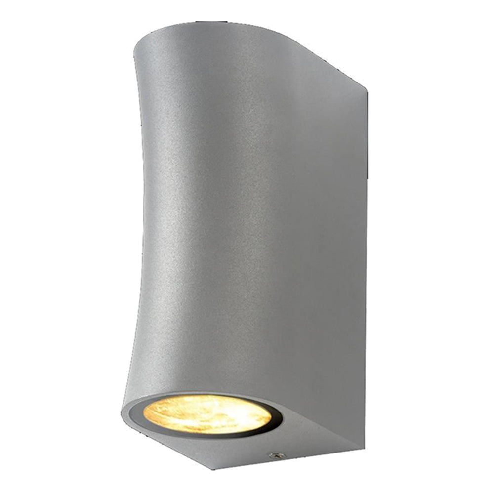 WALL LAMP ALUMINIUM SILVER BODY 2xGU10 SOCKET
