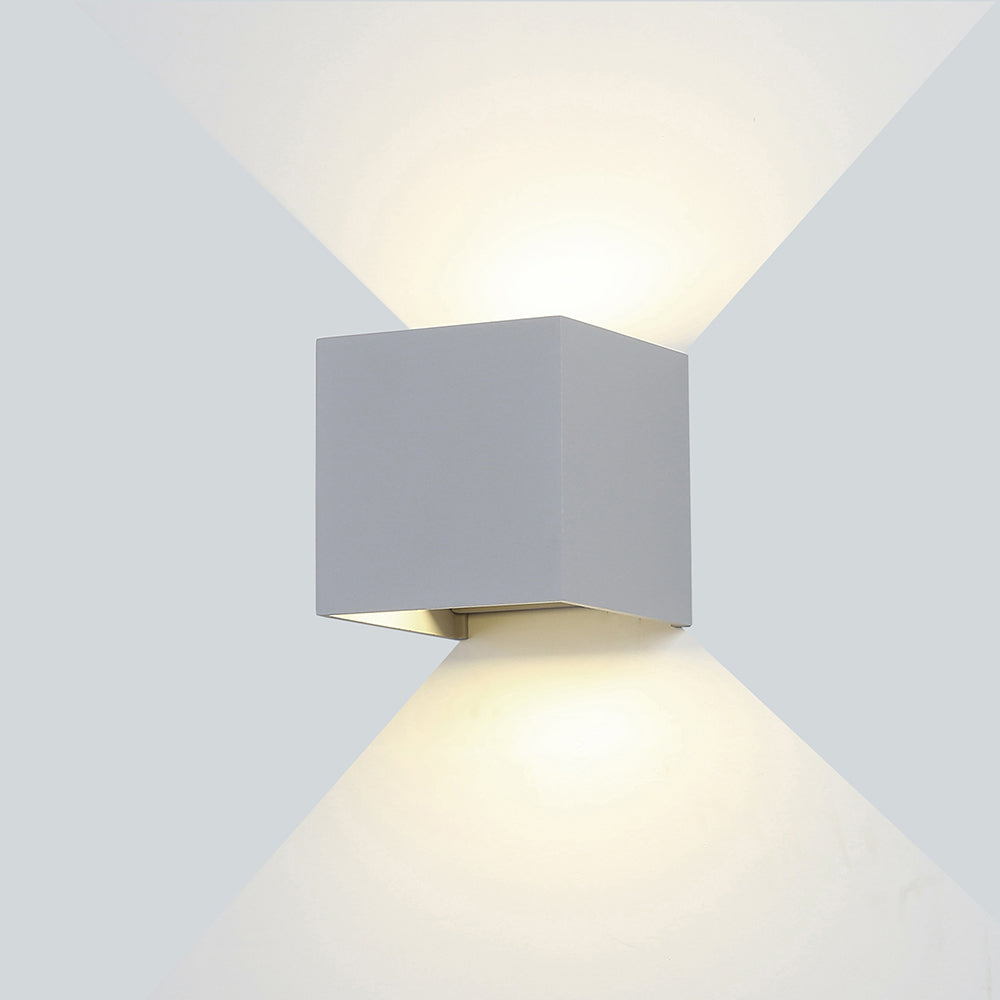 LED Wall Light Grey Body Square