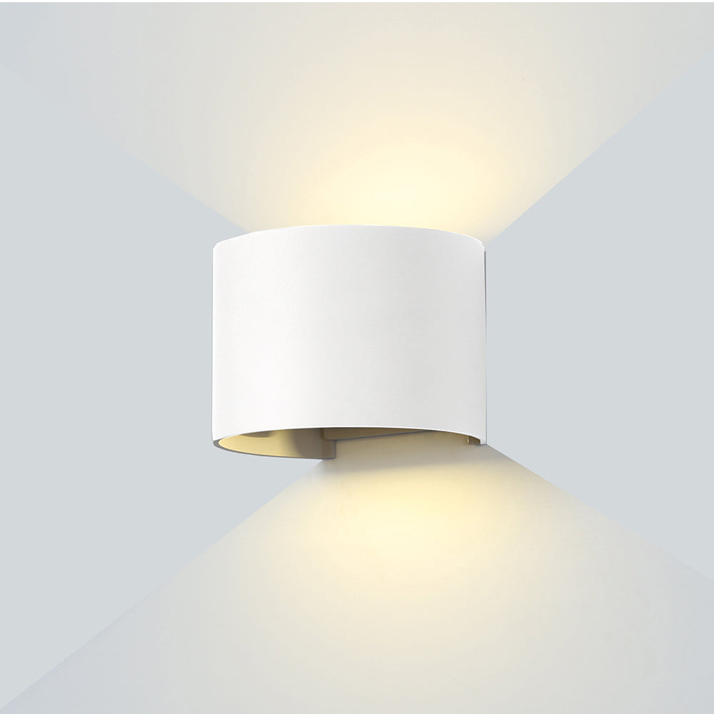 LED Wall Light White Body Round
