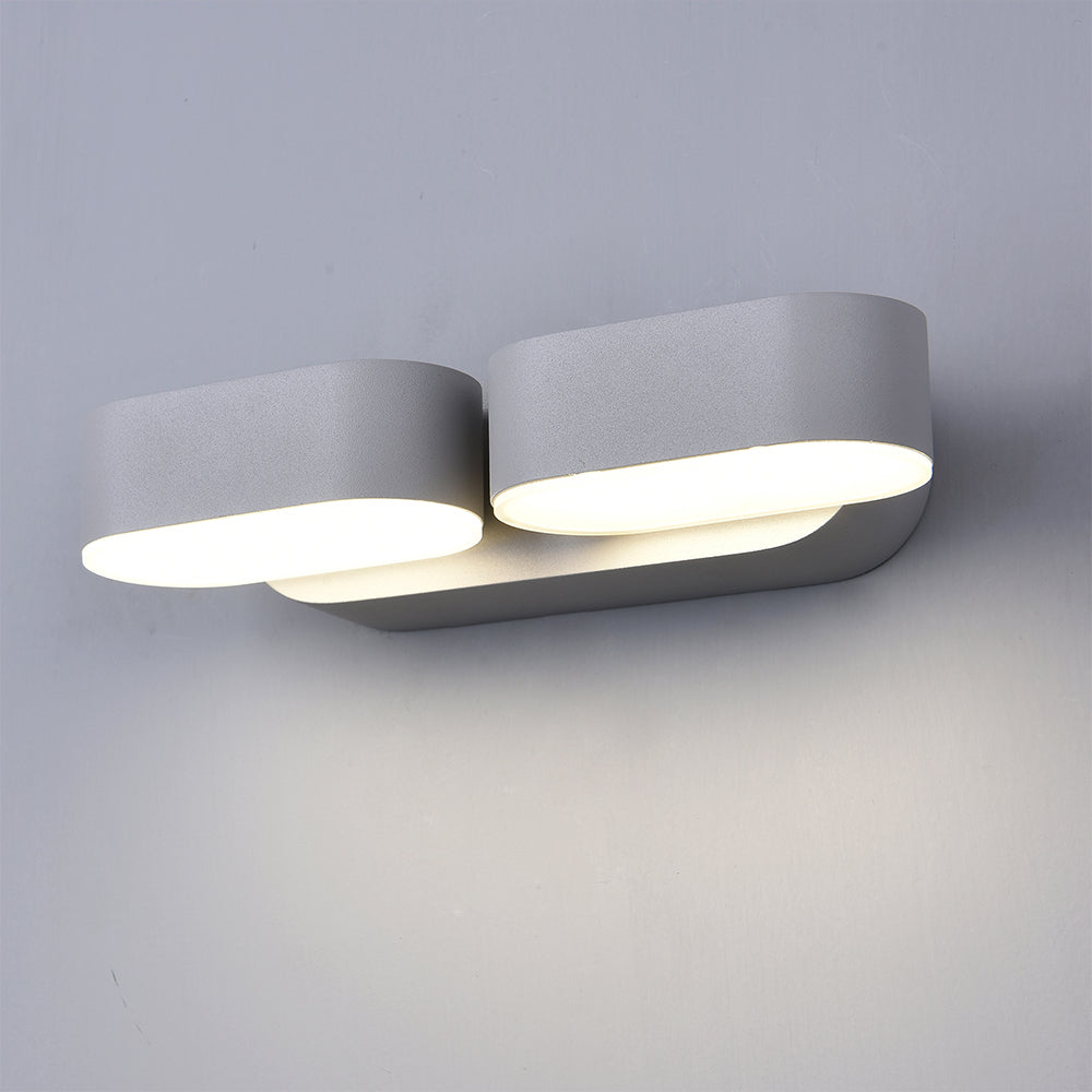 LED Wall Light Epistar 2x6W Grey Body Rotatable