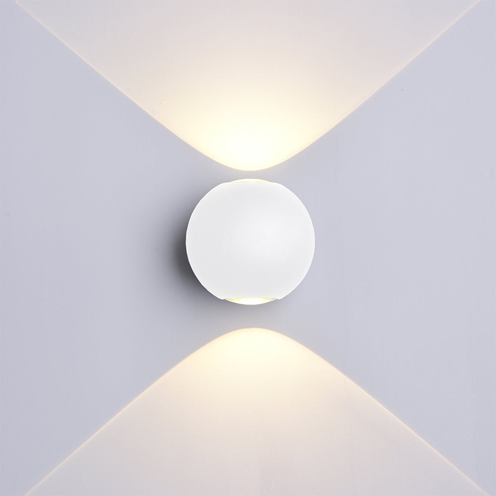 LED Wall Light Round White Body