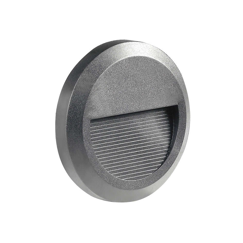 LED Step Light Round Grey