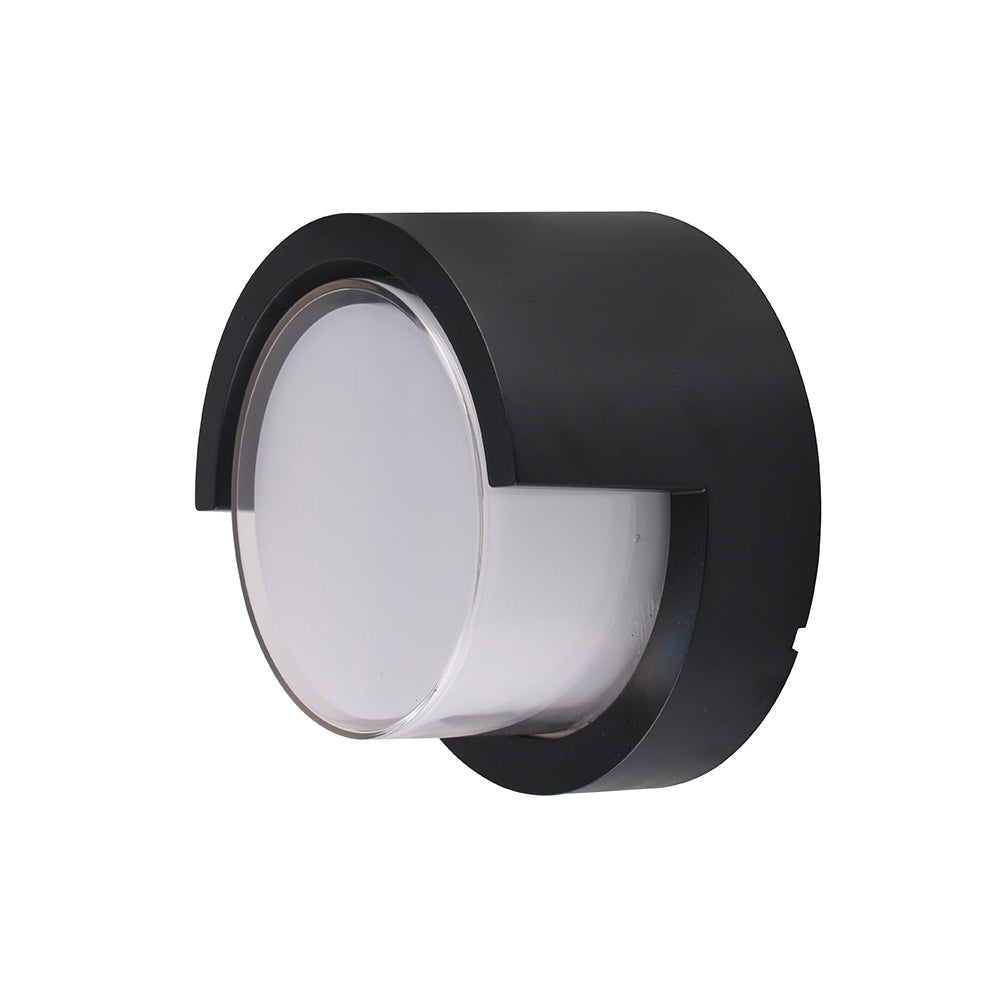 LED Wall Light Round Black