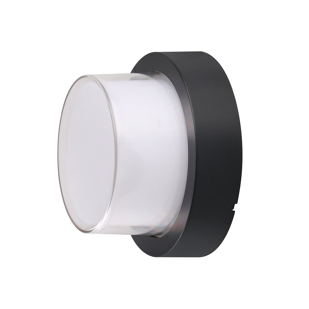 LED Wall Light Black Round Body