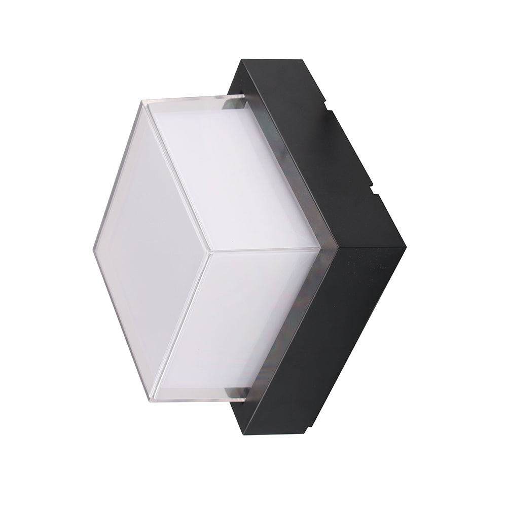 LED Wall Light Black Square Body