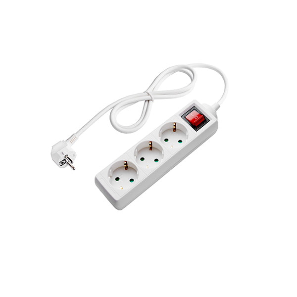 Power Strip 3 Sockets + ON/OFF button