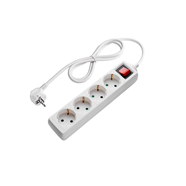 Power Strip 4 Sockets + ON/OFF button