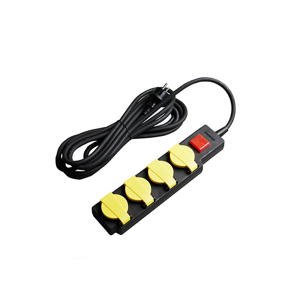 Power Strip 4 Sockets IP44 + ON/OFF button