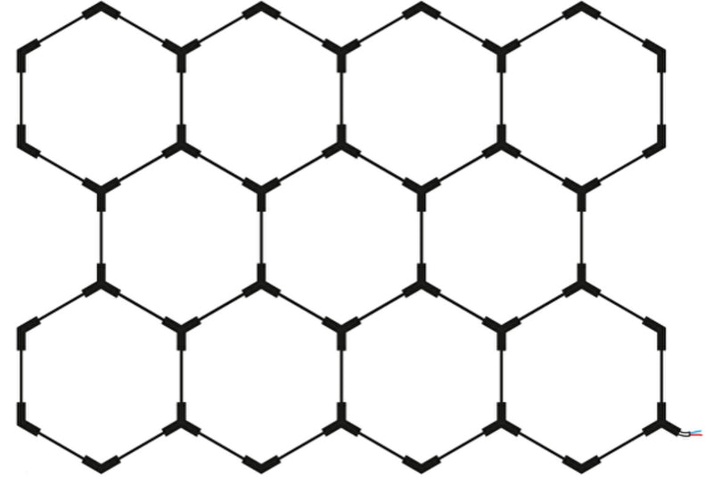 Hexagon Lights SET 11HEXS 385W med tillbehör
