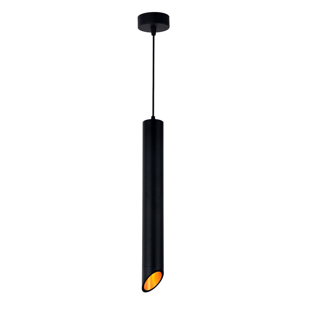 Hanging Fixture Black Body Gold Inner Range GU10, MR16 Fitting
