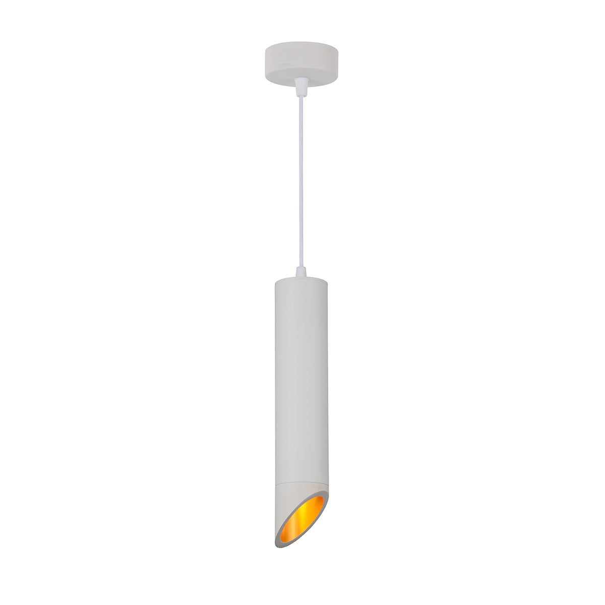 Hanging Fixture White Body Gold Inner Range GU10, MR16 Fitting