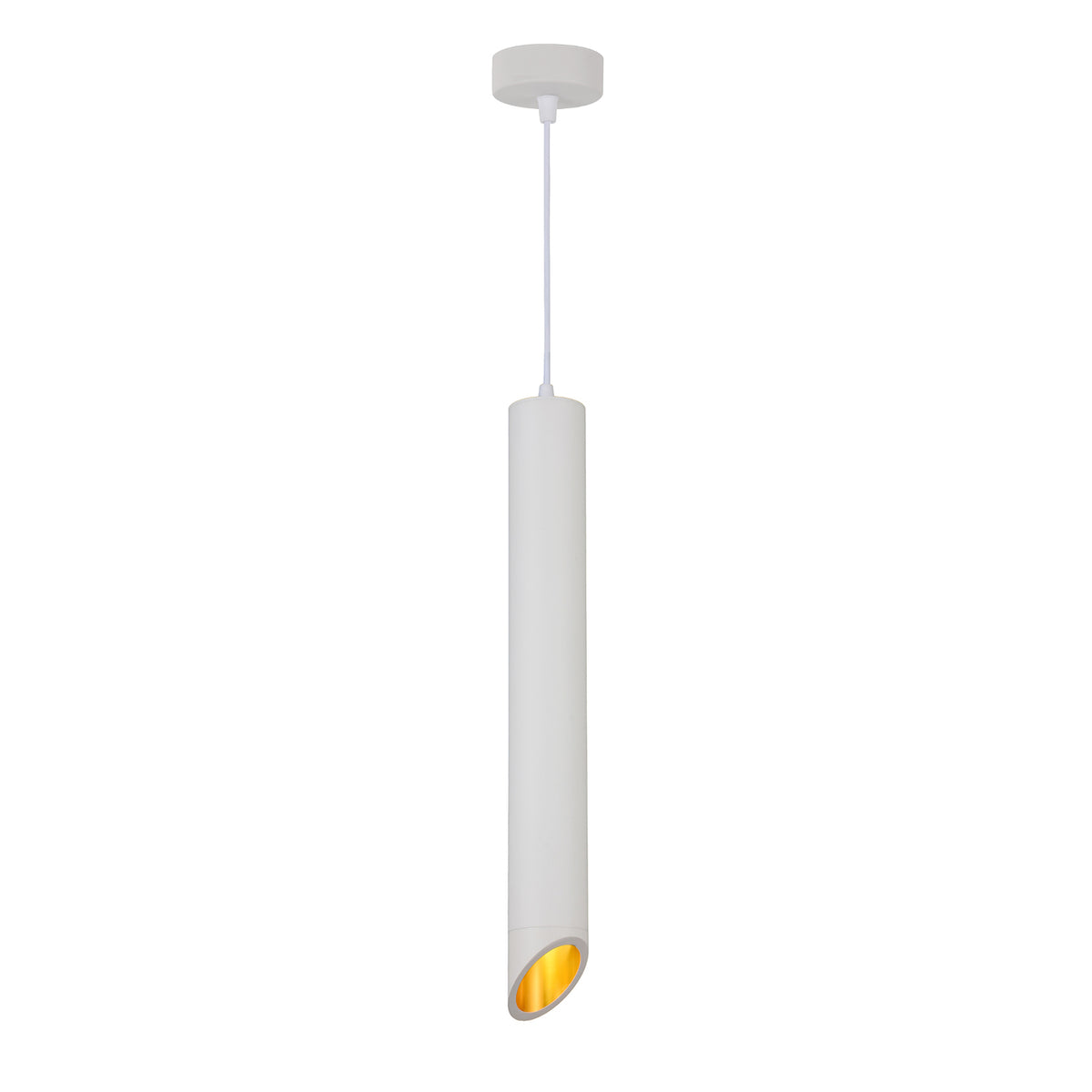 Hanging Fixture White Body Gold Inner Range GU10, MR16 Fitting