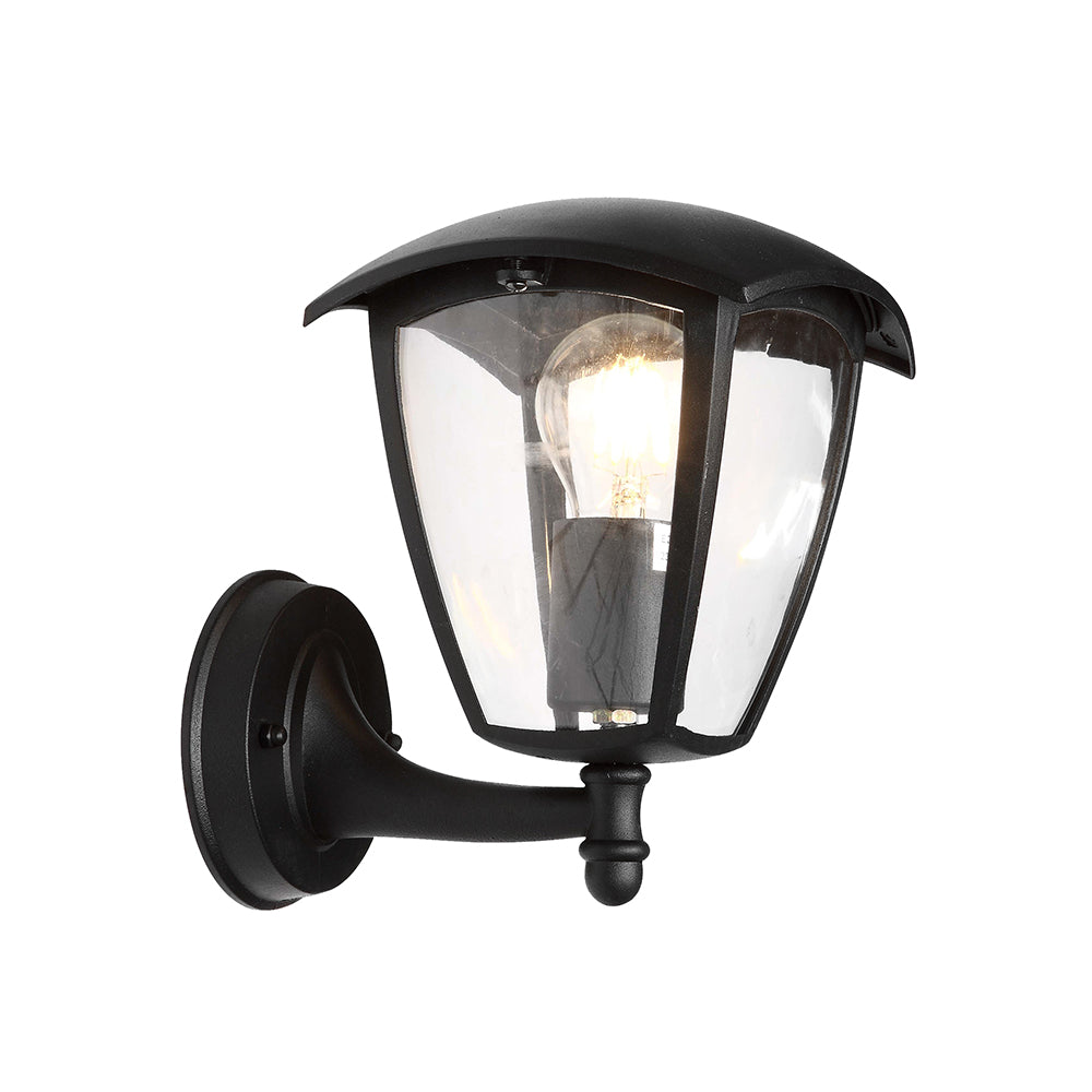 Wall Light Up Matt Black 1xE27 Socket