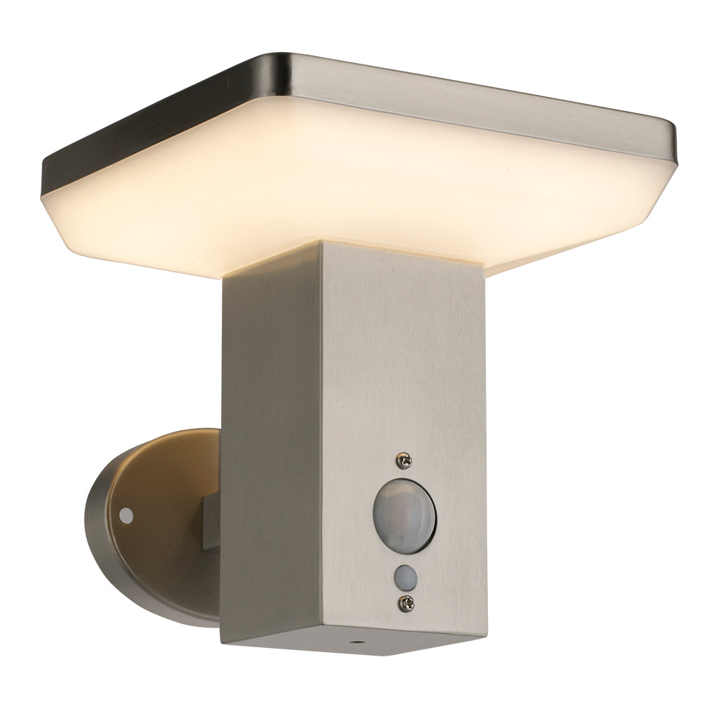 LED Solar Wall Light UP SS-Brushed Aluminium 4.4W Sensor