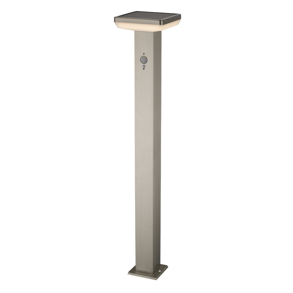 LED Solar Lawn Lamp SS-Brushed Aluminium 4.4W Sensor