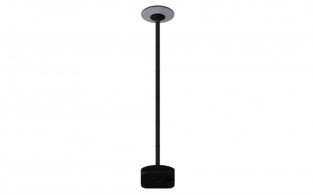 LED Solar Garden/Park Lamp CCT Black +2.5M Pole + Water Tank IP65 + Remote Control