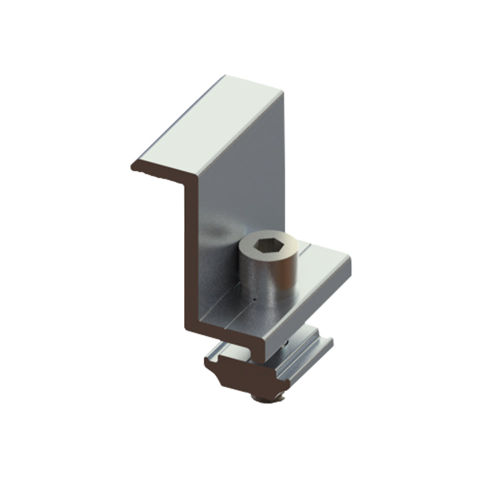 End Clamp M8*25mm Inner Bolt + T-Fixture for Solar 35mm