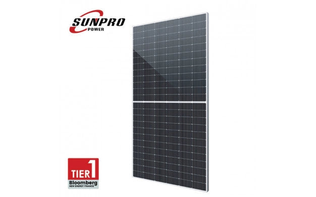 SunPro - 580Wp Bifacial Solar Panel N-Type TOPCON - TIER1 - 2279x1134x35mm